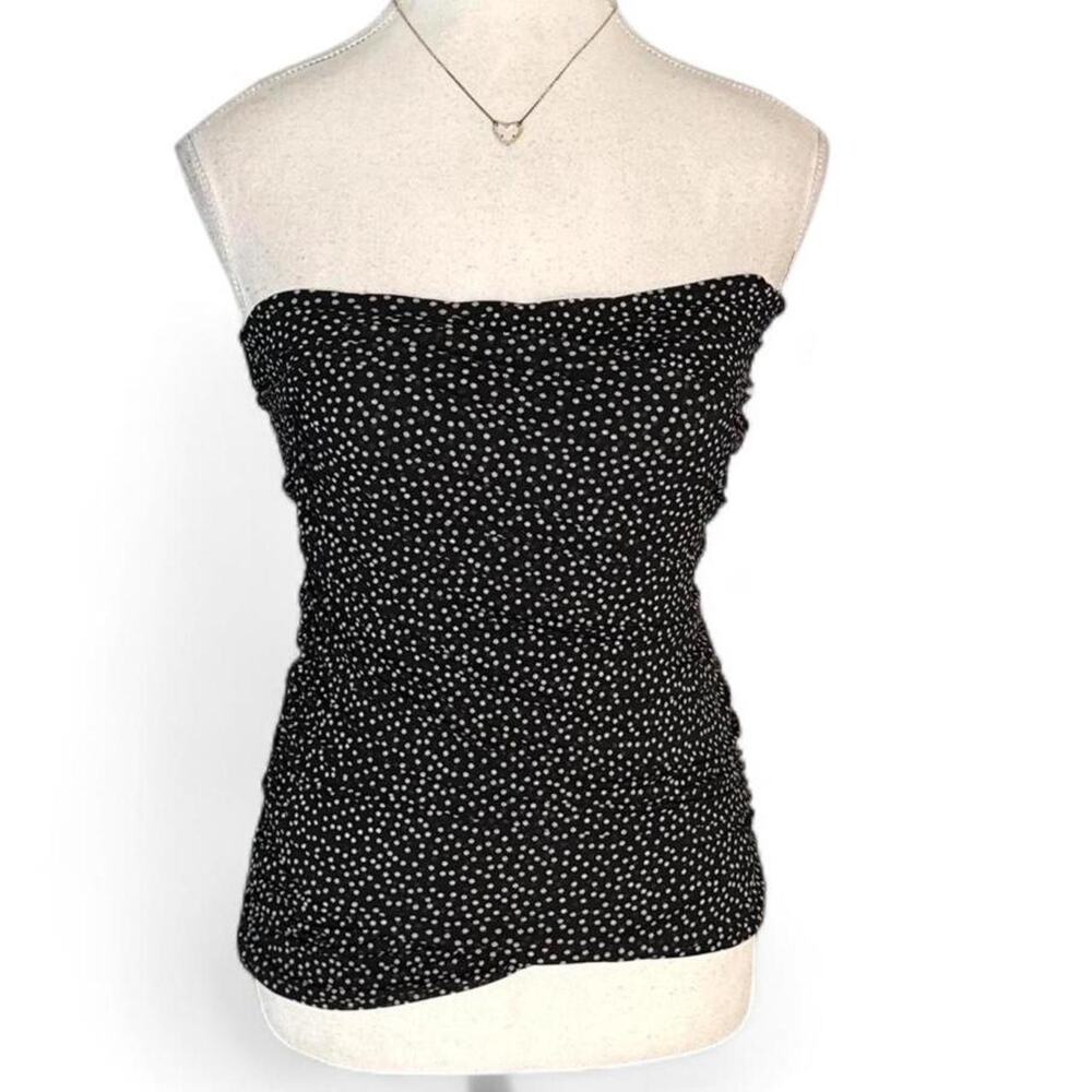 Bebe Y2K Black with white polka dot Sleevless top size XS